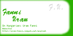 fanni uram business card